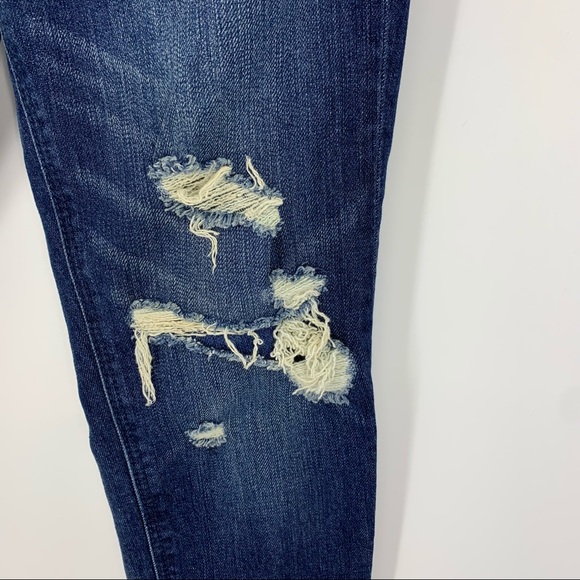 Old Navy Power Straight High Rise Distressed Jeans - Picture 5 of 10